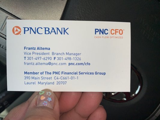 Shout out to Frantz you made our day and gave us the great news about our checking account upgrades