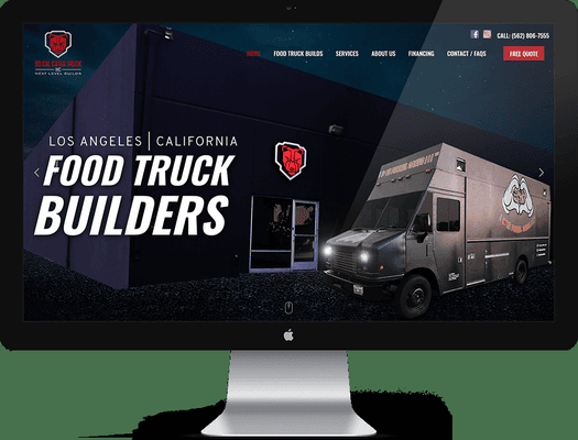 Website for Food Truck Builder in Los Angeles