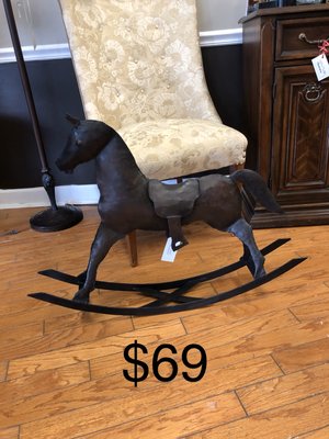 Metal decorative rocking horse