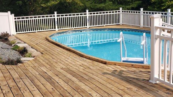 Our deck looks amazing after DeckTeck stripping of failed stain.