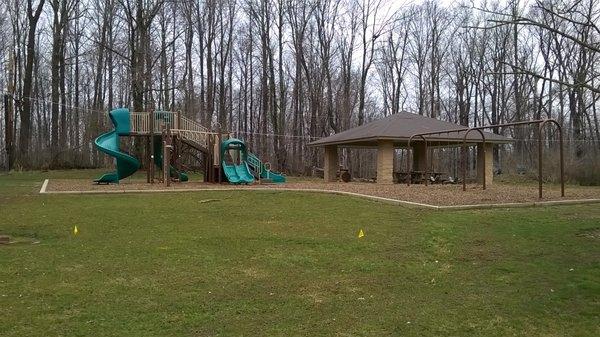 small playground and shelter