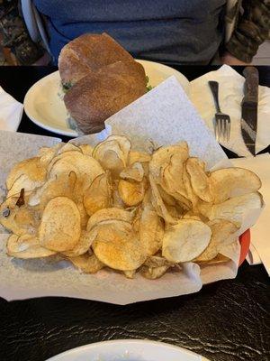 Home made potato chips. Amazing!