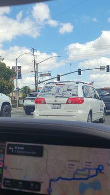 Service member driving with anger. Managed to snap a pic of the vehicle