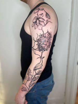 Floral Tattoo by Aubrey @InkbyAubrey