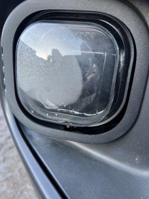 Condensation in fog light...