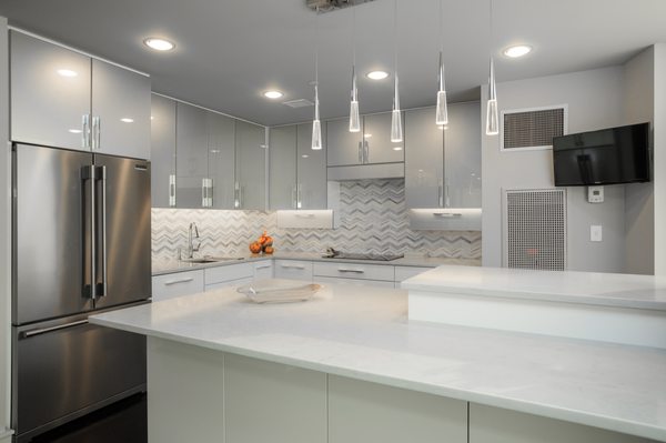 Sleek apartment kitchen