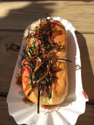 Japanese hot dog ($5). Delicious!