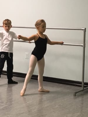 6 year old ballet two class incorporates a lot of barre work