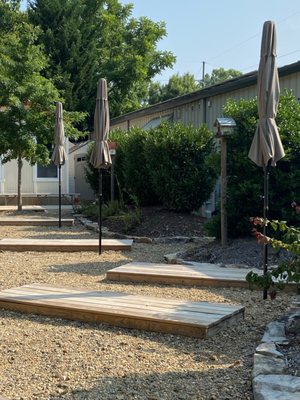 Outdoor yoga space.