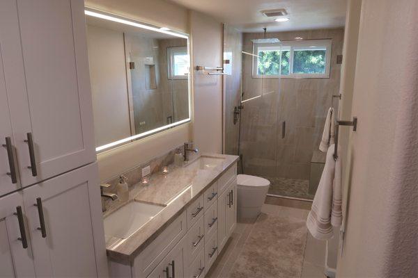 Master Bathroom Remodel. Let us help improve your standard of living! Beautiful Finishes for a relaxing spa like environment.