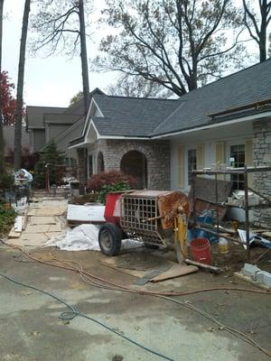 Lake Road stone front/ addition