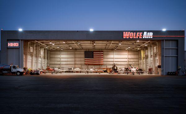 Hawthorne Hangar Operations - Face Lit Letters