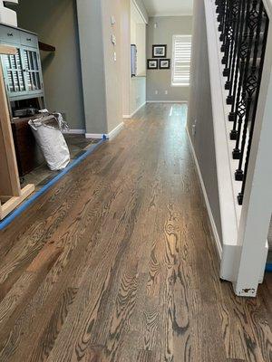 Red Oak stained with Pewter and Natural in Highlands Ranch