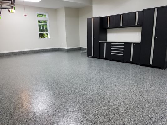 Premier One Floor Coating - Color Graphite - Madison, CT.