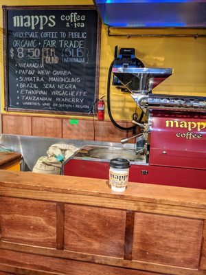 Cool coffee equipment on display