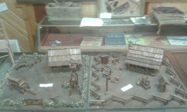 Display of a house with farm in wood.