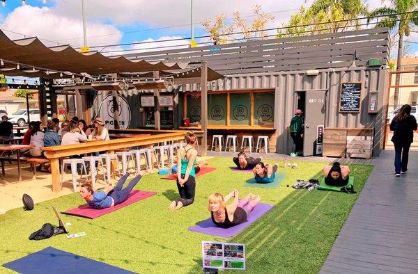 Beer Yoga at SteelCraft Long Beach