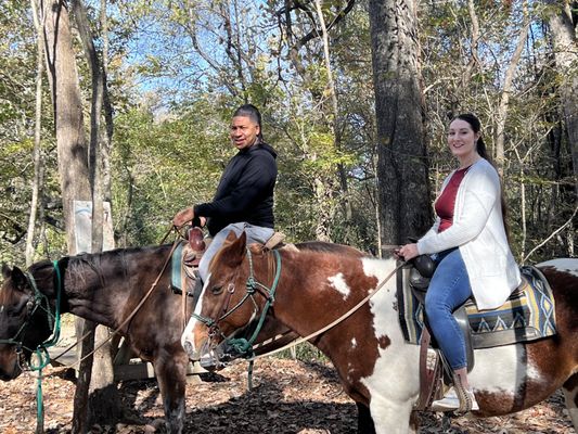 Girly and Teddy on the trails