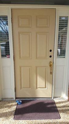 Fiberglass door faux finish gel stain