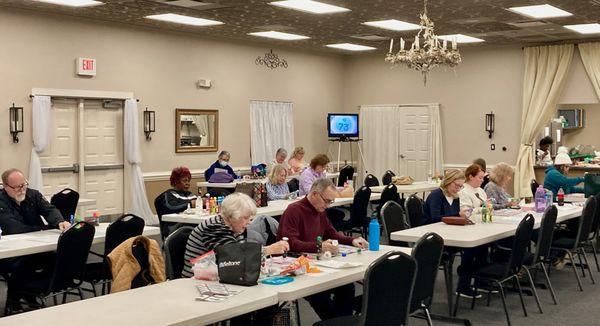 People enjoying a great game of Bingo!