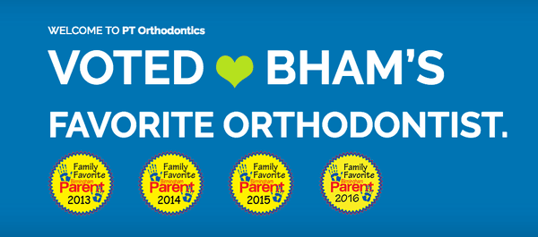 Votes Family Favorite Orthodontist by Birmingham Parent Magazine.