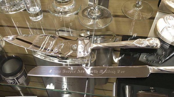 Let us help make your wedding special with masterful engraving.