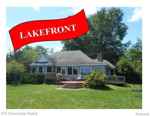 Beautiful lakefront home on Thompson Lake in Howell.  Best of all worlds: lakefront living and yet close to shopping & restaurants in Howell