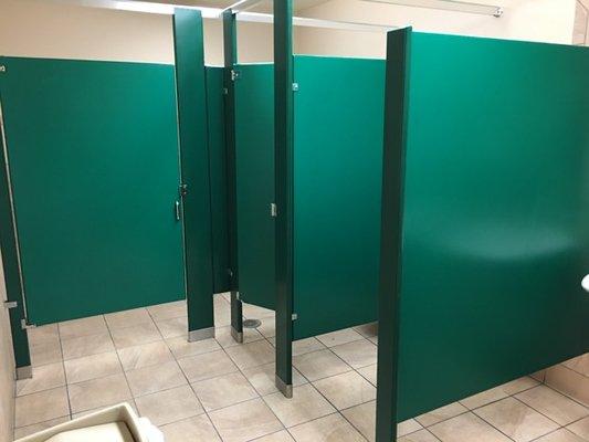 Restroom partition paint refinish