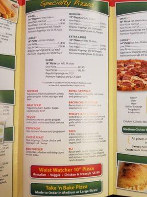 Specialty Pizzas