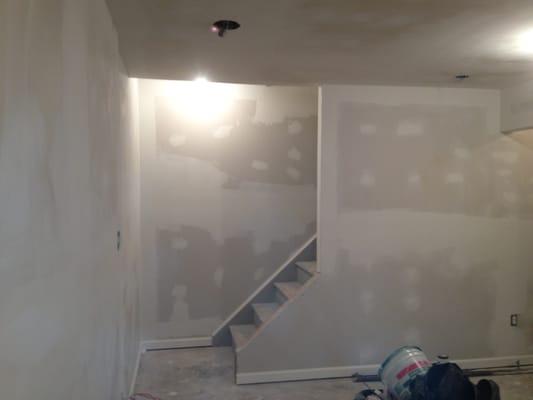 Basement refinishing job