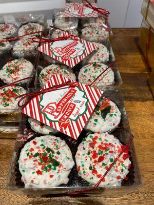 Hand dipped peppermint Oreos