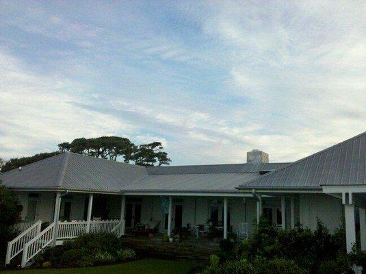 Standing seam metal roofing in mill finish galvalume on Harkers Island, NC