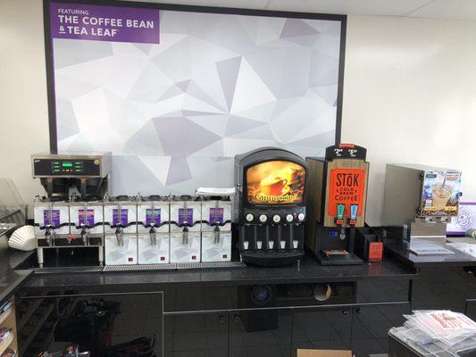 Now serving coffee bean and tea