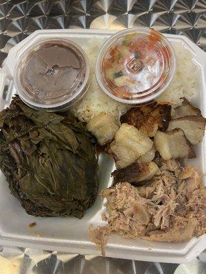 Kanak Attack, usually includes Char Siu I got double serving of roast pork. Poi was AMAZING & FRESH. Kalua pig & laulau tastes amazing.