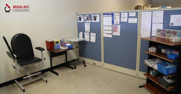 This is one of the stations for drawing blood from our patients