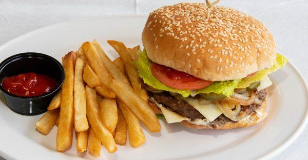 Jerk Burger with Fries