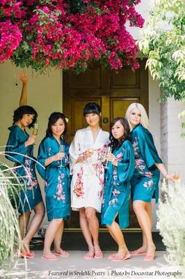 Silk Handpainted Kimono featured on Style Me Pretty (Jun 2013)  http://bit.ly/1bOWcHV