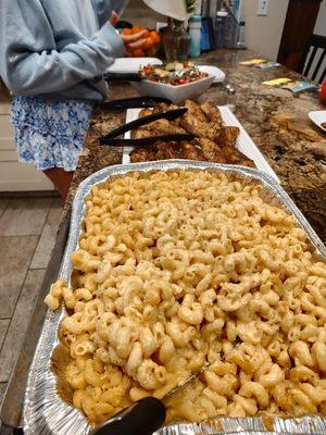 Cabot Cheddar Mac & Cheese, BBQ Rubbed Grilled Chicken, and Cucumber Salad