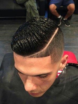 Skin Fade with Part