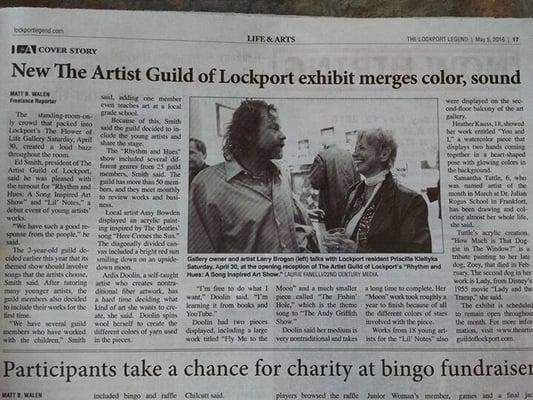 The local newspaper wrote an article of the latest show at The Flower of Life Gallery.