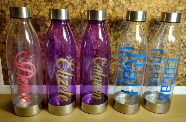 Water bottles with decal