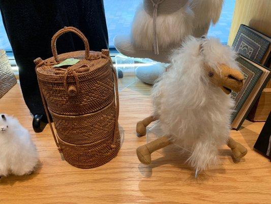 Bali 3 tier basket and floppy llama