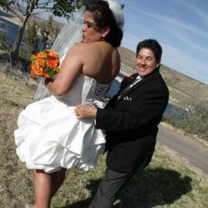 After-ceremony photo shoot at Winding Roads, Elephant Butte Lake