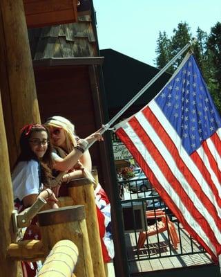 Fourth of July parade on the deck. It was a blast!