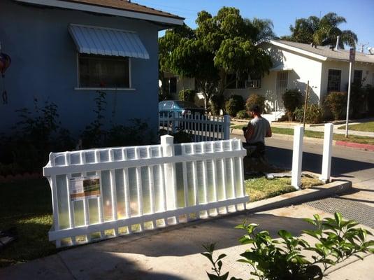 Vinyl fence I installed