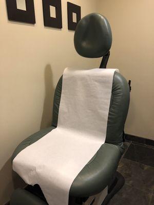 Very comfy seat for an uncomfortable procedure