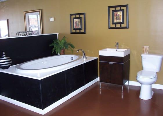 toilets, faucets, vanities and tubs from American Standard.