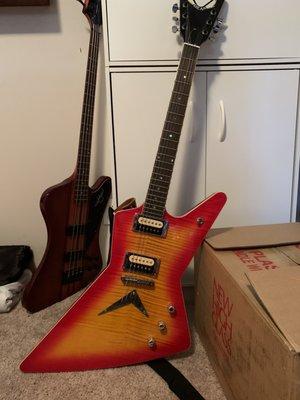 These are two of my brother's guitars. He had about 30 when he passed. He played these often and loved them. I miss him so, so much.