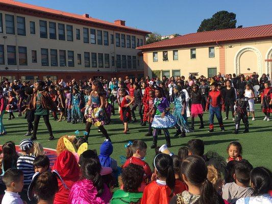 Annual Halloween Thriller Dance led by our full-time dance teacher.