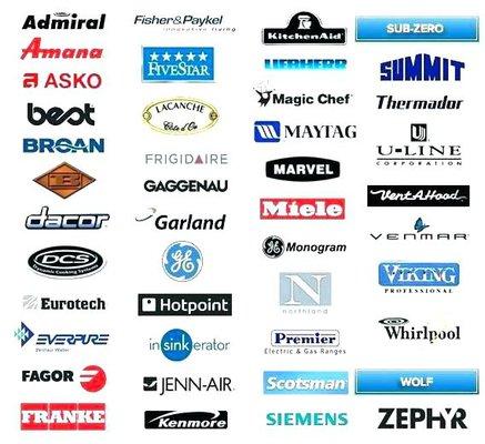 We service all major appliance brands.